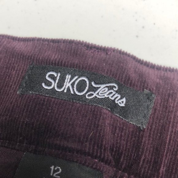 LIKE NEW SUKO BURGUNDY CORDUROYS 12x30 ⭐️ - Picture 3 of 10
